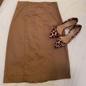 Beige Pencil Skirt Size 8